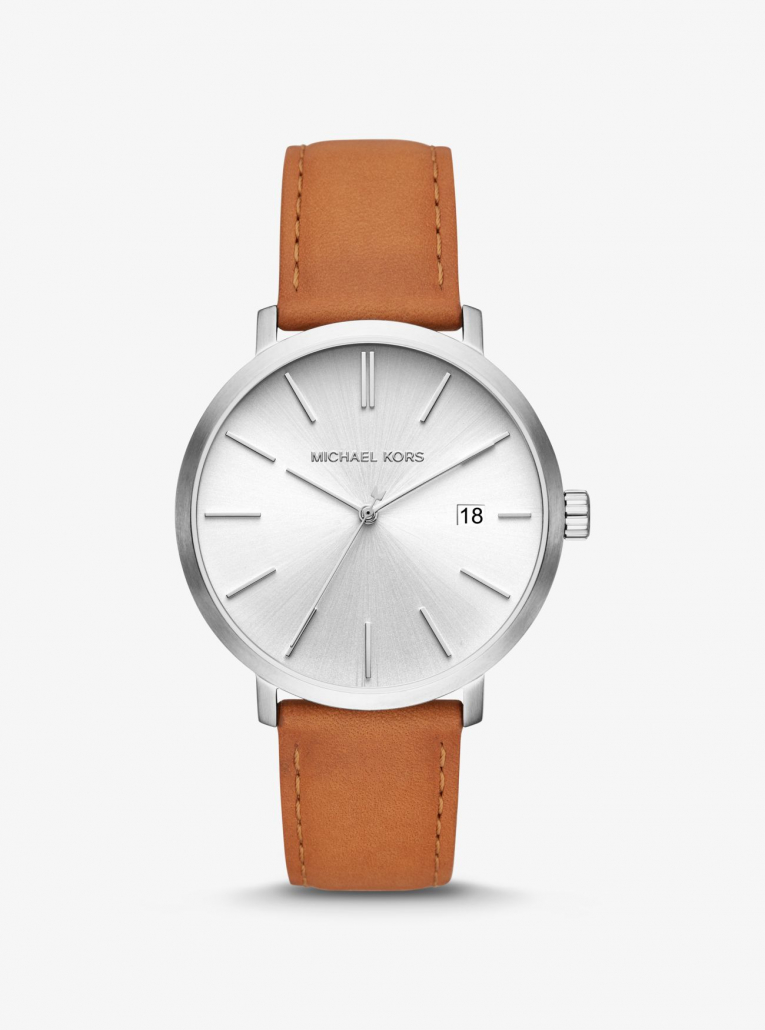 Blake Silver-Tone and Leather Watch
