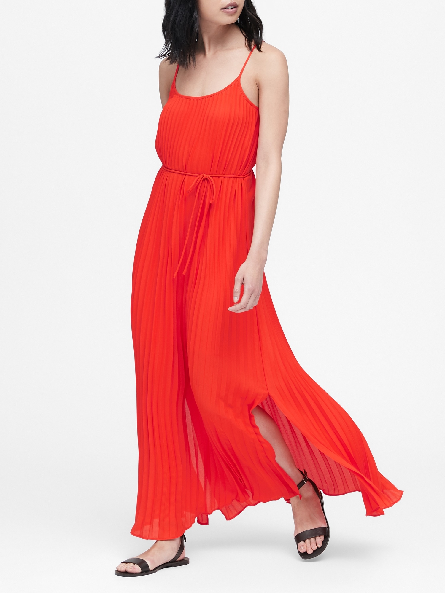 pleated maxi