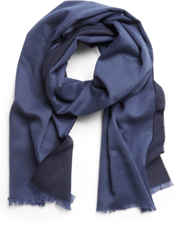 Herringbone Cotton Wool Scarf Banana Republic