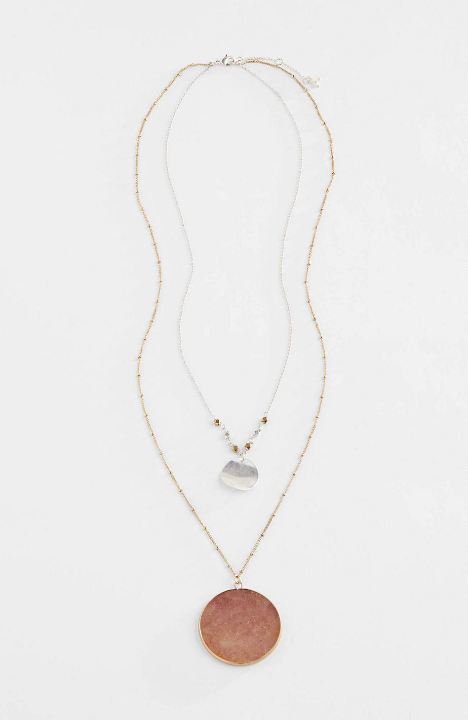 J Jill Pink Sunset Double-Drop Necklace