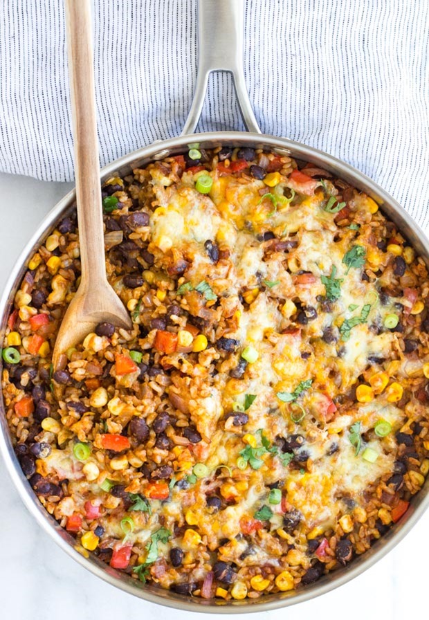 One Skillet Mexican Rice Casserole