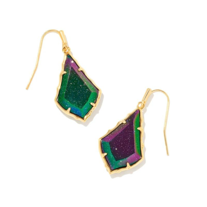 Small Faceted Alex Gold Drop Earrings Kendra Scott